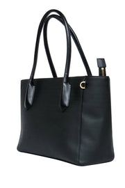 Current Boutique-Dagne Dover - Black Large Textured Leather Tote Bag