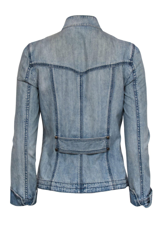 Current Boutique-Dana Buchman - Light Wash Denim Jacket w/ Piping Sz 2