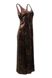 Current Boutique-Dana Buchman - Vintage Brown Paisley Maxi Tank Dress Sz 10