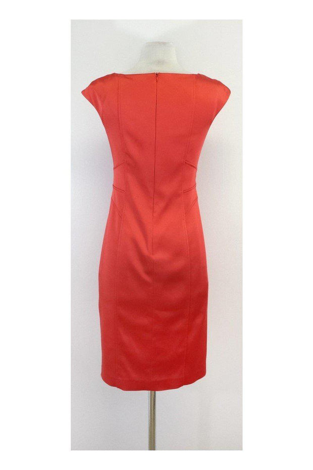 Current Boutique-David Meister - Salmon Structured Sheath Dress Sz 2