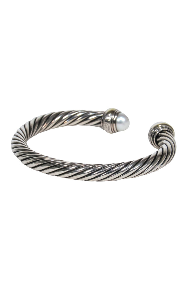 Current Boutique-David Yurman - Cable Classic w/Pearls & 14k Yellow Gold Bracelet