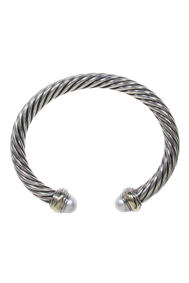 Current Boutique-David Yurman - Cable Classic w/Pearls & 14k Yellow Gold Bracelet