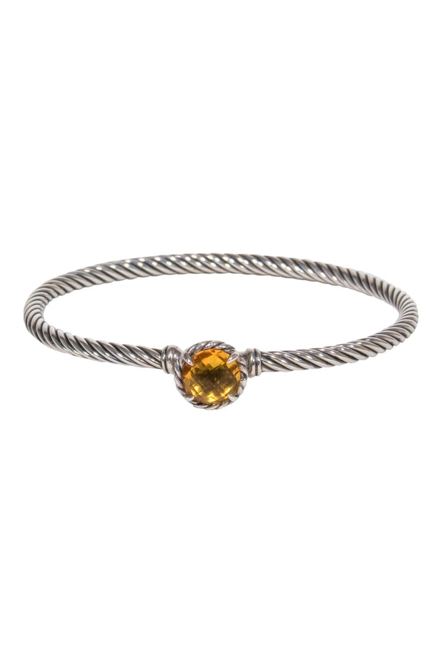 Current Boutique-David Yurman - "Petite Chatelaine" Bracelet in Sterling Silver w/ Citrine