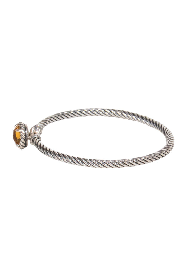 Current Boutique-David Yurman - "Petite Chatelaine" Bracelet in Sterling Silver w/ Citrine