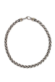 Current Boutique-David Yurman - Silver Chunky Wheat Chain Gold Accented Bracelet