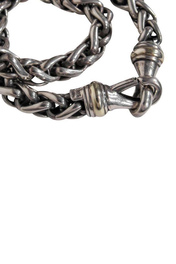 Current Boutique-David Yurman - Sterling Silver Chunky Wheat Chain Choker