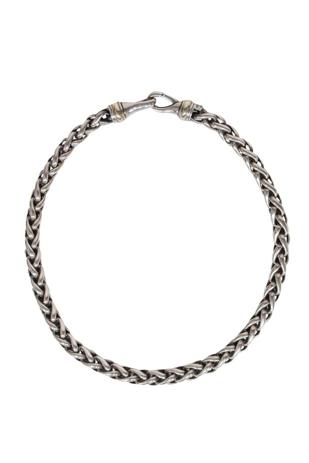 Current Boutique-David Yurman - Sterling Silver Chunky Wheat Chain Choker