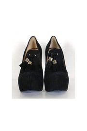 Current Boutique-Dee Keller - Black Suede Platforms Sz 7.5