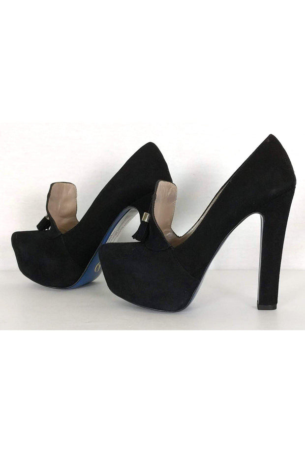 Current Boutique-Dee Keller - Black Suede Platforms Sz 7.5