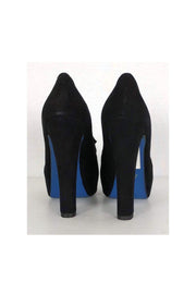 Current Boutique-Dee Keller - Black Suede Platforms Sz 7.5