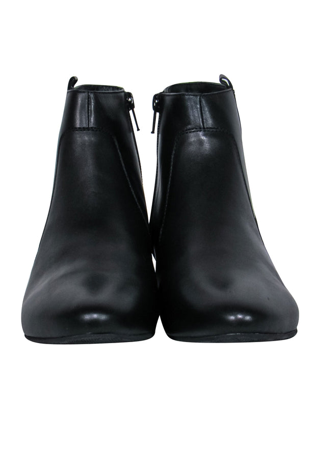 Current Boutique-Delman - Black Leather "Wiley" Chelsea Booties Sz 9.5