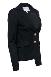 Current Boutique-Derek Lam 10 Crosby - Black "Arthur" Double Button Cotton Blazer Sz 4