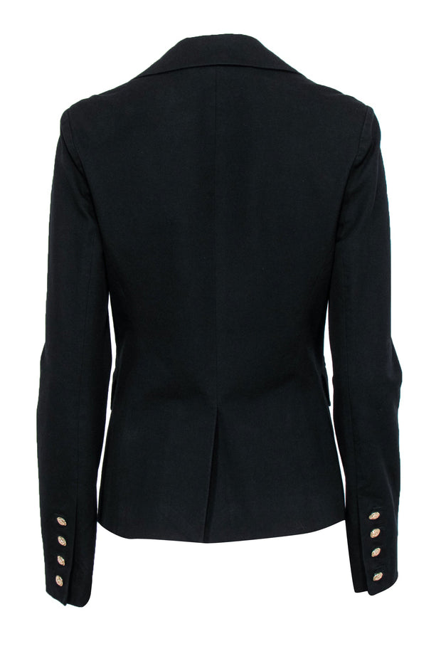 Current Boutique-Derek Lam 10 Crosby - Black "Arthur" Double Button Cotton Blazer Sz 4