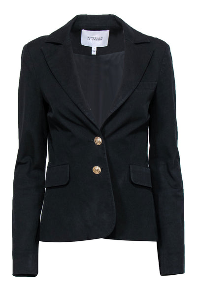 Current Boutique-Derek Lam 10 Crosby - Black "Arthur" Double Button Cotton Blazer Sz 4