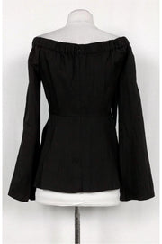 Current Boutique-Derek Lam 10 Crosby - Black Off-the-Shoulder Top Sz 6