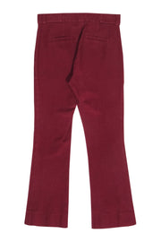 Current Boutique-Derek Lam 10 Crosby - Deep Red Bootcut Stretchy Jeans w/ Gold-Toned Hardware Sz 4