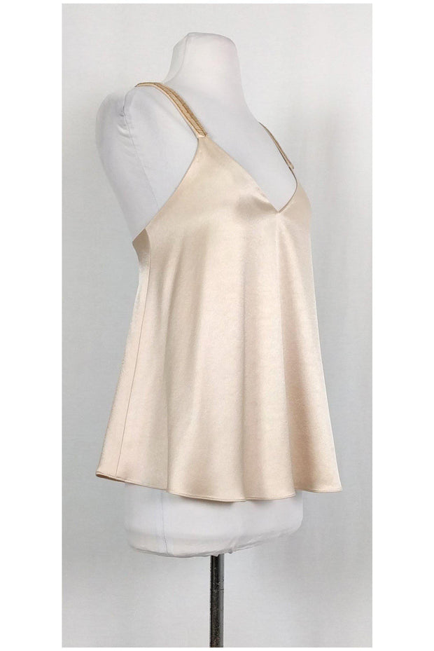 Current Boutique-Derek Lam - Blush Satin Beaded Tank Sz 0