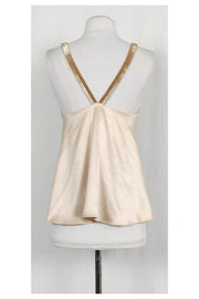 Current Boutique-Derek Lam - Blush Satin Beaded Tank Sz 0