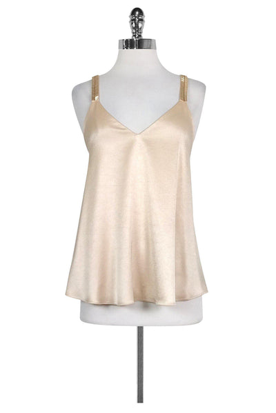 Current Boutique-Derek Lam - Blush Satin Beaded Tank Sz 0