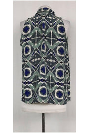 Current Boutique-Derek Lam - Patterned Tank w/ Fabric Tie Sz 6