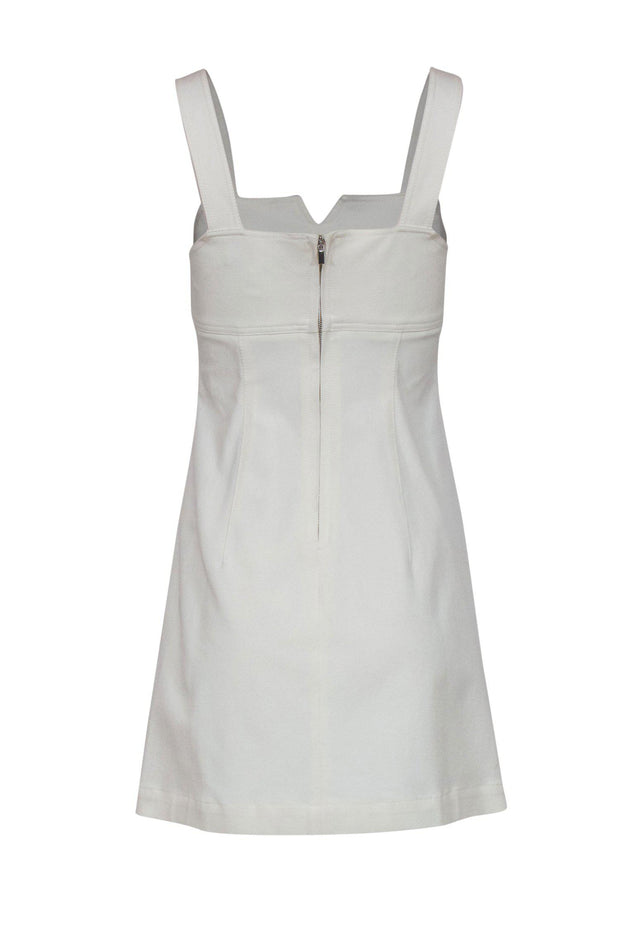 Current Boutique-Derek Lam - White Denim Bodycon Button-Front Dress Sz 2