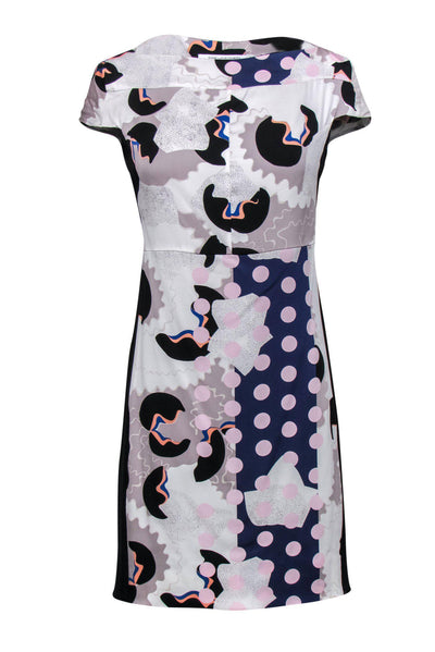 Current Boutique-Diane von Furstenberg - Abstract Print Silk Cap Sleeve Dress Sz 6