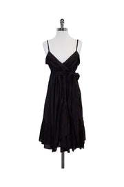 Current Boutique-Diane von Furstenberg - Black Cotton Spaghetti Strap Dress Sz 6