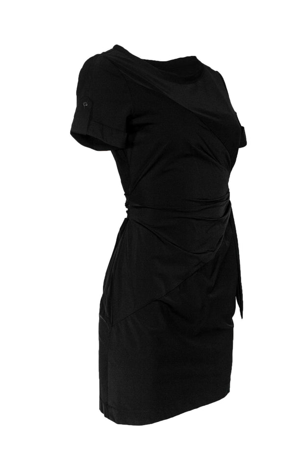 Current Boutique-Diane von Furstenberg - Black Dress w/ Pleat Details Sz M