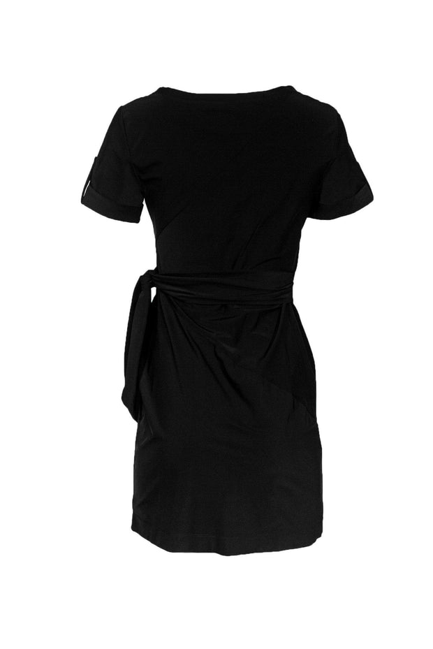 Current Boutique-Diane von Furstenberg - Black Dress w/ Pleat Details Sz M