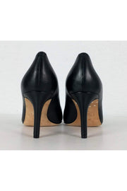 Current Boutique-Diane von Furstenberg - Black Leather Pointed Heels Sz 9.5