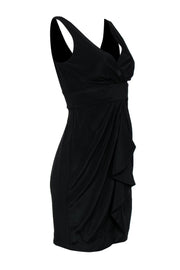 Current Boutique-Diane von Furstenberg - Black Ruffle Front Sheath Dress Sz 4