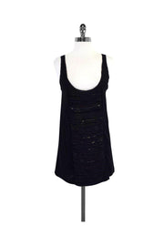 Current Boutique-Diane von Furstenberg - Black Ruffle Tank Top Sz M