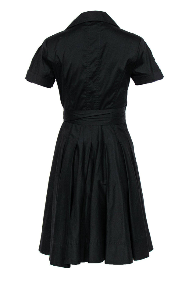 Current Boutique-Diane von Furstenberg - Black Utility-Style Fit & Flare Wrap Dress Sz 8