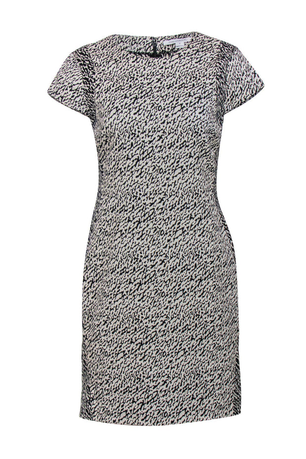 Current Boutique-Diane von Furstenberg - Black & White A-Line Dress w/ Cap Sleeves Sz 10