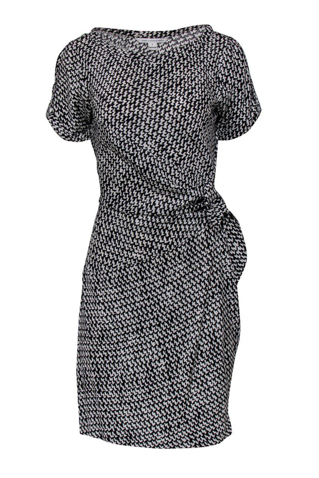 Current Boutique-Diane von Furstenberg - Black & White Print Wrap Dress Sz 8