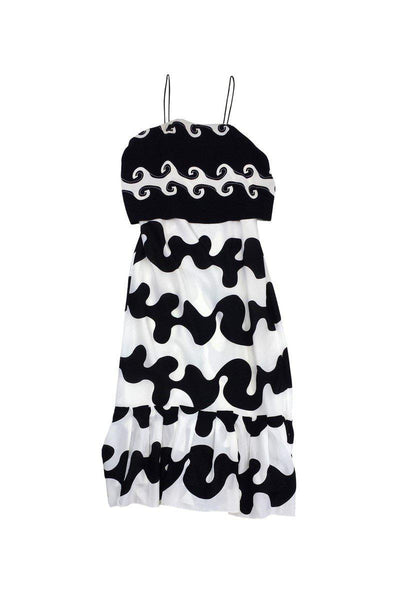 Current Boutique-Diane von Furstenberg - Black & White Silk Maxi Dress Sz 0