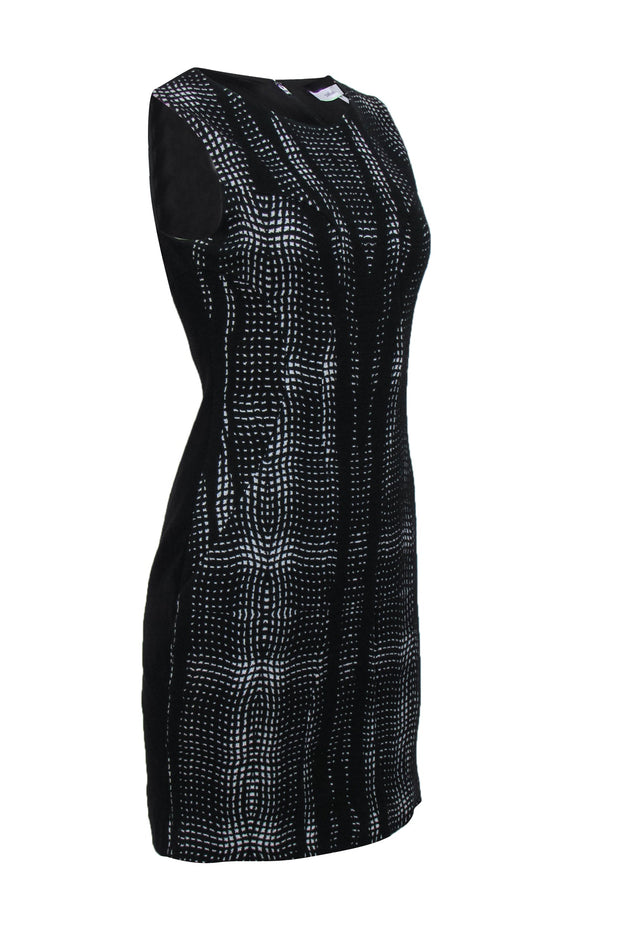 Current Boutique-Diane von Furstenberg - Black & White Sleeveless Textured Dress Sz 6