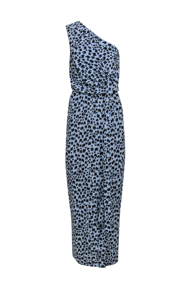 Current Boutique-Diane von Furstenberg - Blue & Black Print Maxi Silk Dress Sz 2