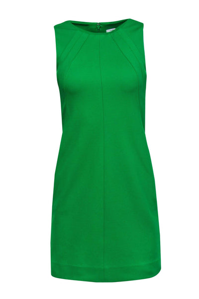 Current Boutique-Diane von Furstenberg - Bright Kelly Green Textured Sheath Dress Sz 2