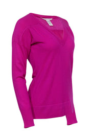 Current Boutique-Diane von Furstenberg - Bright Magenta Cashmere Sweater Sz M