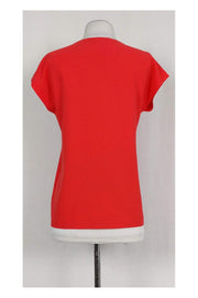 Current Boutique-Diane von Furstenberg - Bright Orange Blouse Sz P