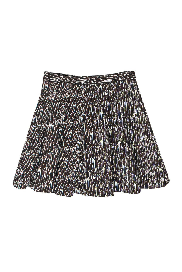 Current Boutique-Diane von Furstenberg - Brown Pleated Knit Skirt Sz 8