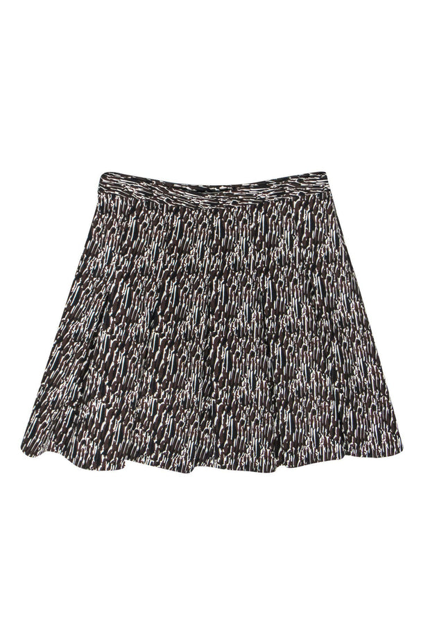 Current Boutique-Diane von Furstenberg - Brown Pleated Knit Skirt Sz 8