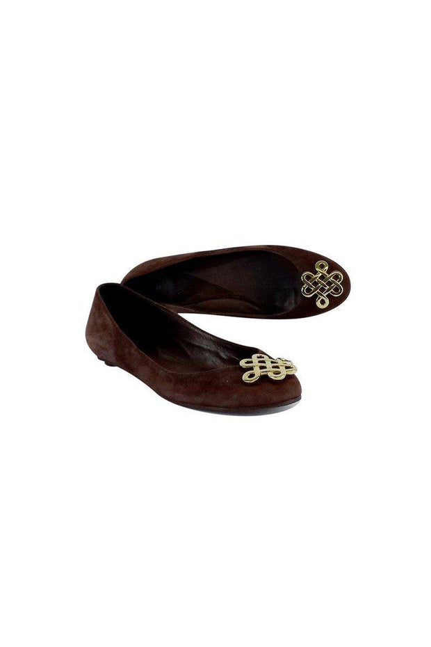 Current Boutique-Diane von Furstenberg - Brown Suede Flats Sz 6.5