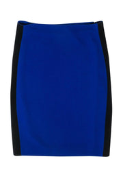 Current Boutique-Diane von Furstenberg - Cobalt Blue & Black Paneled Pencil Skirt Sz 12