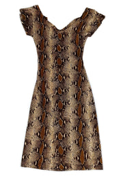 Current Boutique-Diane von Furstenberg - Cowl Neck Snakeskin Dress Sz 2