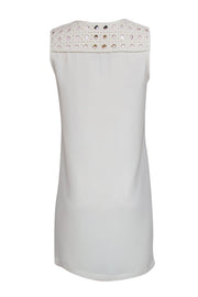 Current Boutique-Diane von Furstenberg - Cream Midi Dress w/ Open Weave Detail Sz 6