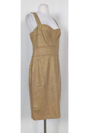 Current Boutique-Diane von Furstenberg - Gold Wool Blend Dress Sz 12