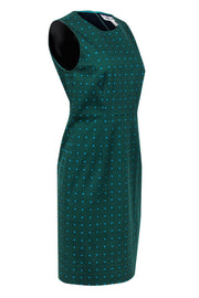 Current Boutique-Diane von Furstenberg - Green Polka Dot Sheath Dress Sz 8