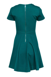 Current Boutique-Diane von Furstenberg - Green Short Sleeve Fit & Flare Dress Sz 2